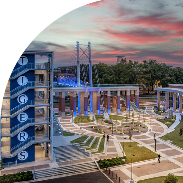 College Campus University of Memphis Aerial View