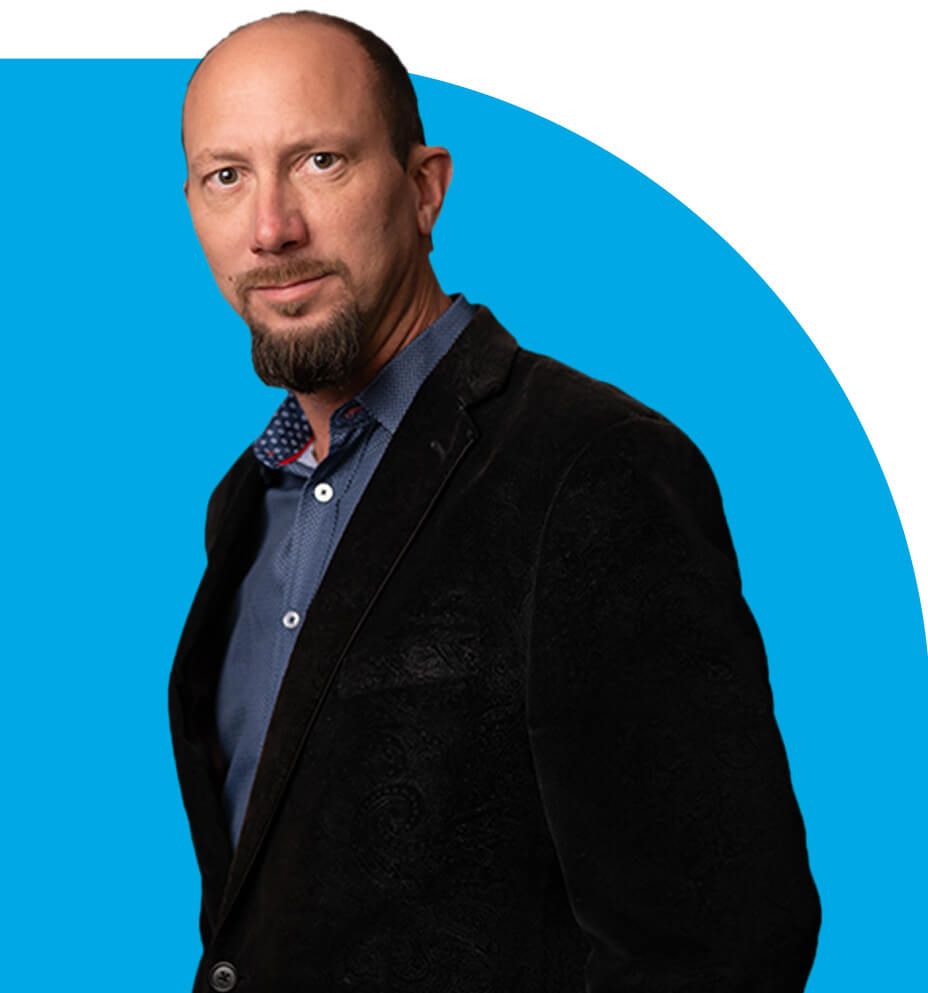 Chris Stewart on blue shape